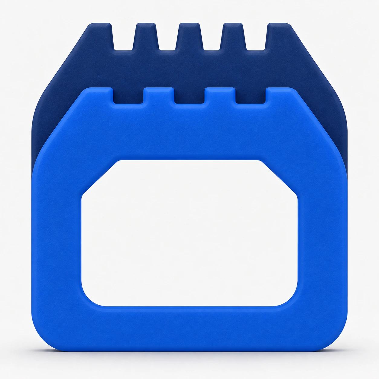 Castellated inflatable silicone seal cross-section